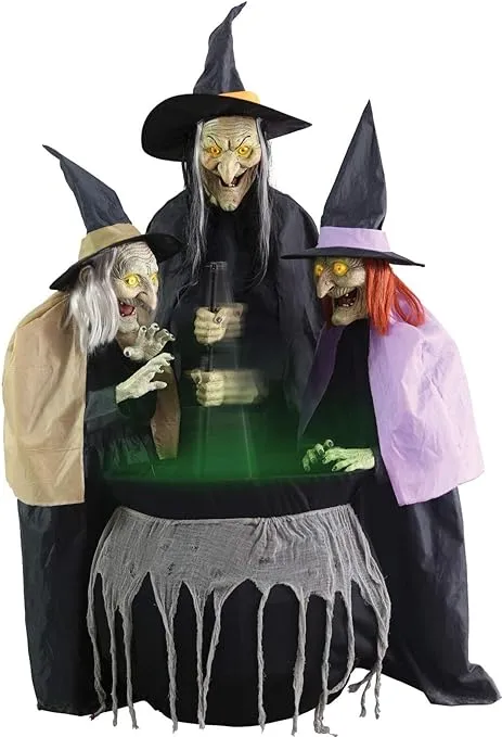 5' Animated Stichwick Sisters Witch Decoration