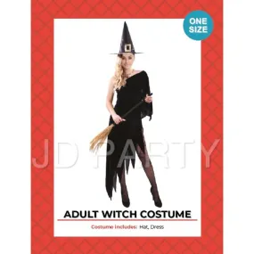 Adult One Shoulder Witch Costume