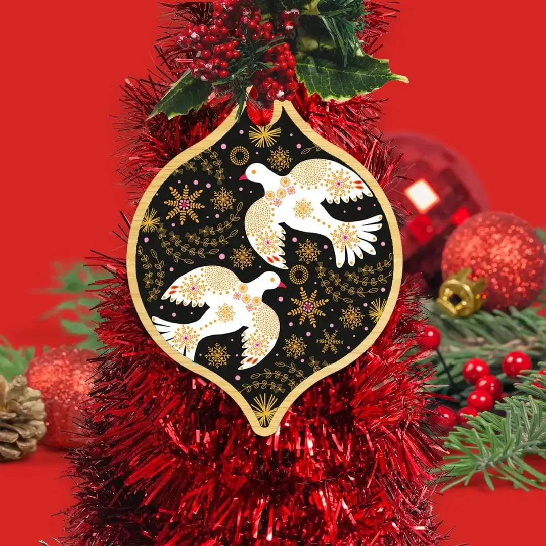 Australian Native Flowers Christmas Ornament Bauble Set
