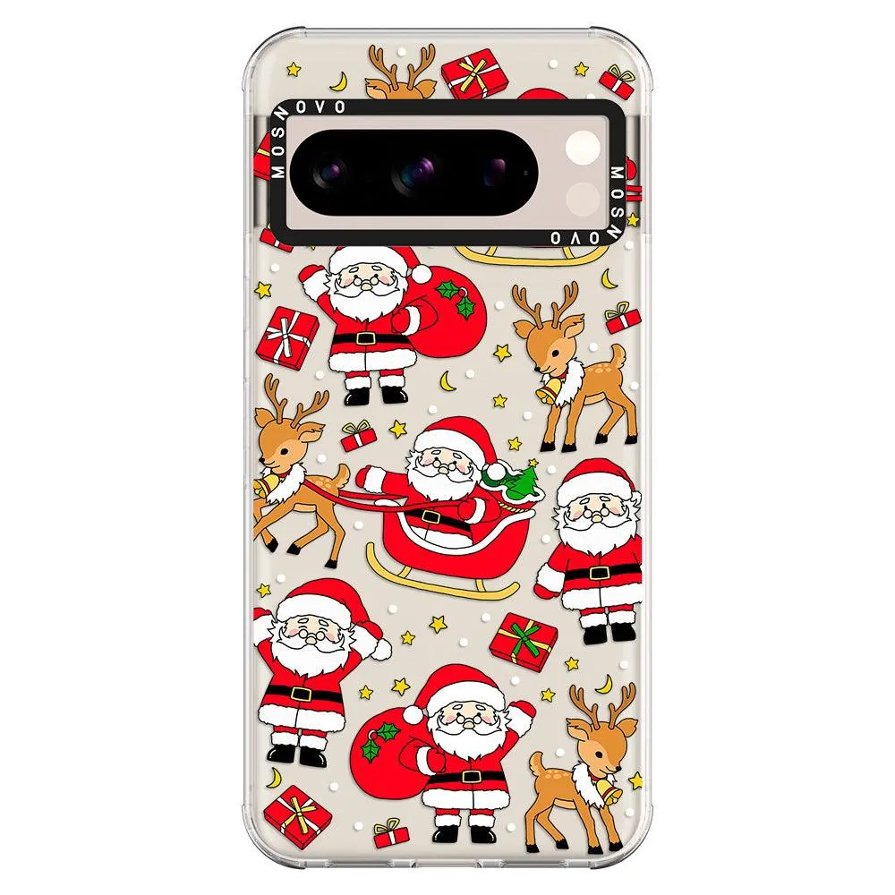 Cute Santa Claus Deer Phone Case - Google Pixel 8 Pro Case