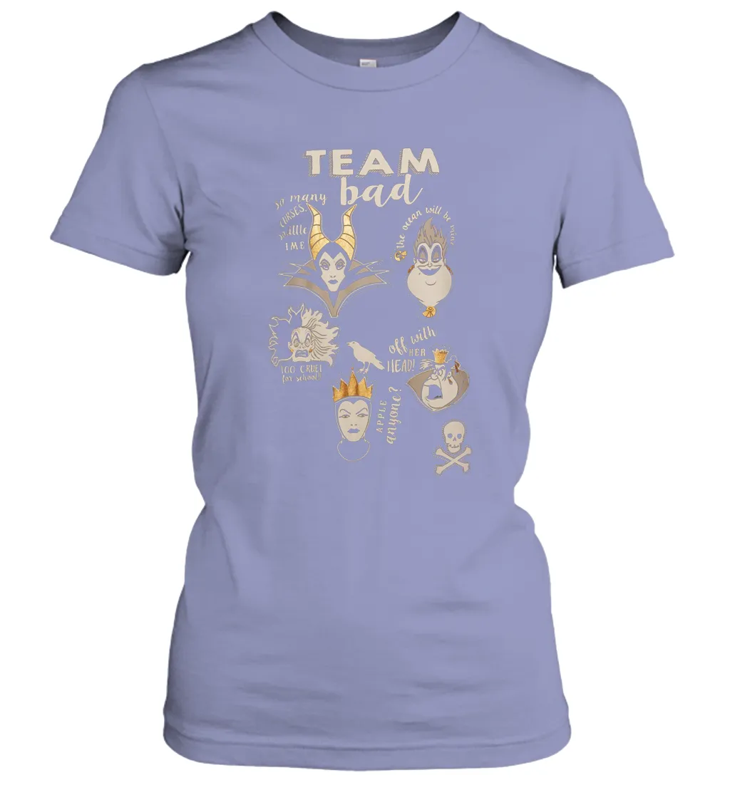 Disney Villains Night Team Bad FUnny Halloween Maleficent Witch Costume Women's T-Shirt