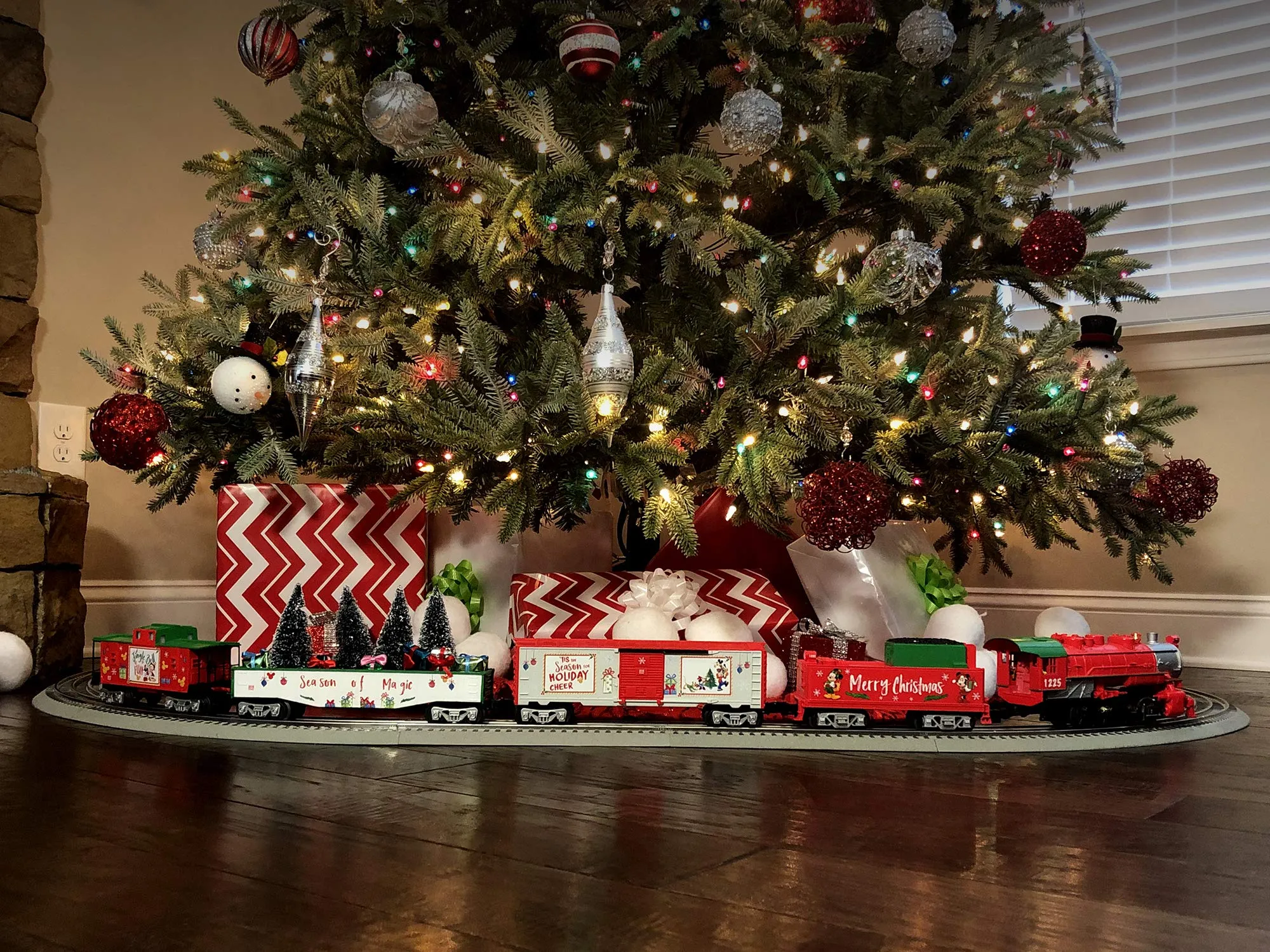 Festive Disney Christmas Train Set with Remote & Bluetooth