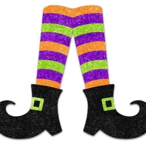 Glitter Stripe Halloween Witch Legs