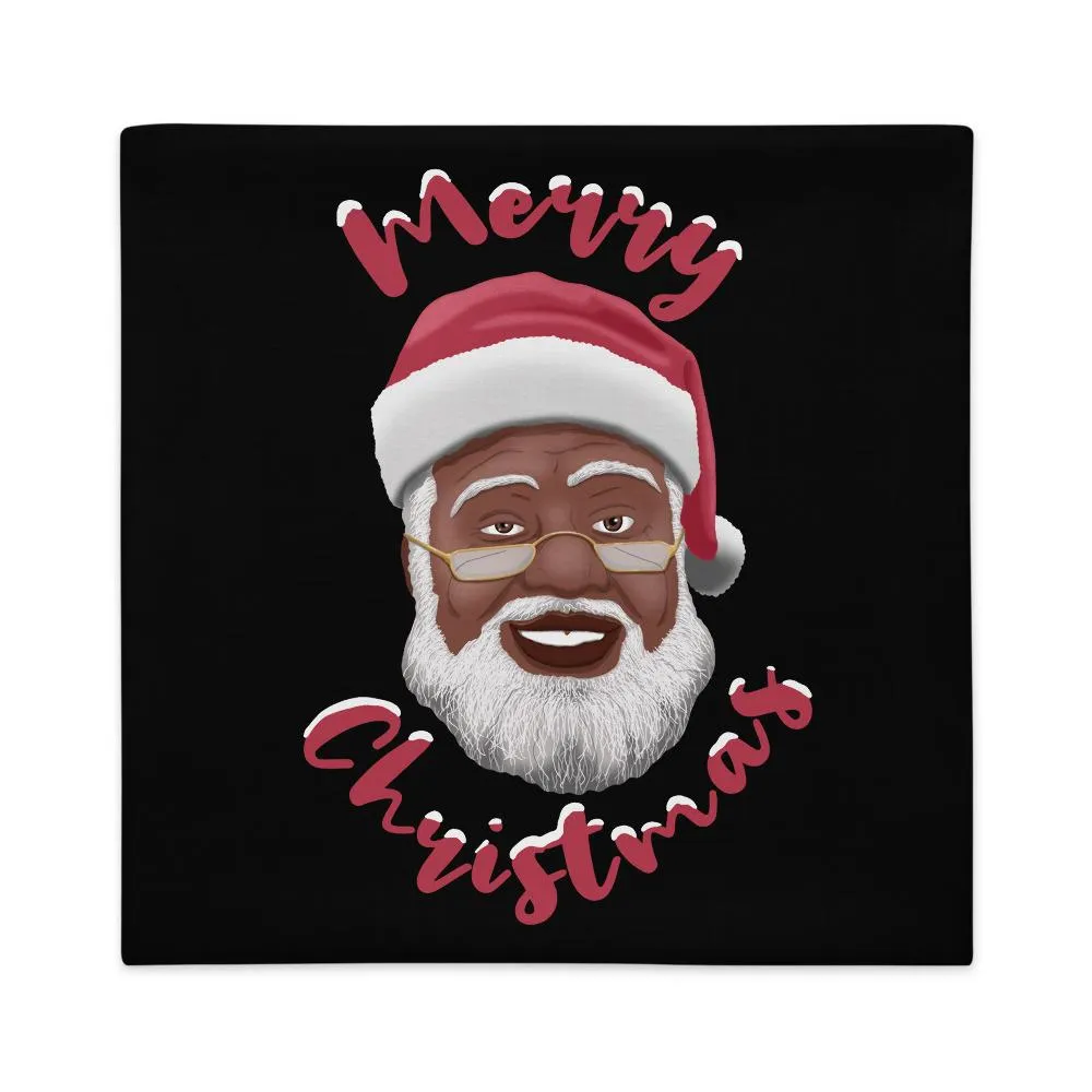 Merry Christmas (Black Santa Claus) Pillow Case/Cover